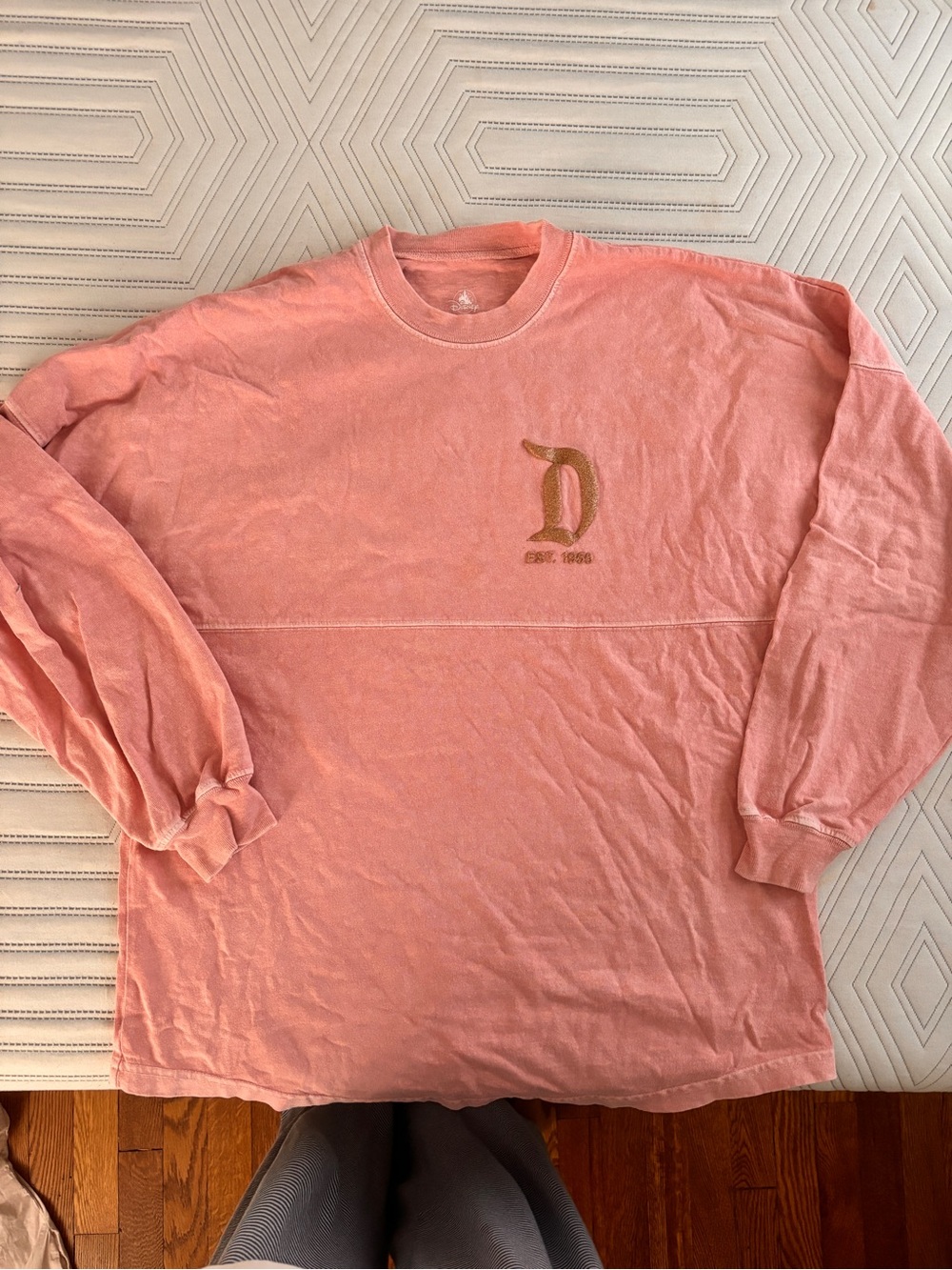 Disney Coral Pink Long Sleeve Crewneck Sweatshirt